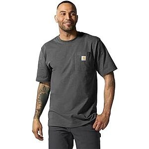$13.68* | Carhartt Men's K87 Pocket T-Shirt (Carbon Heather) at Amazon